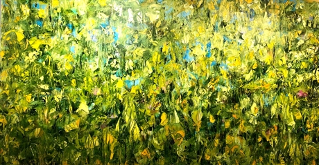 Yellow in Green Blossom Field